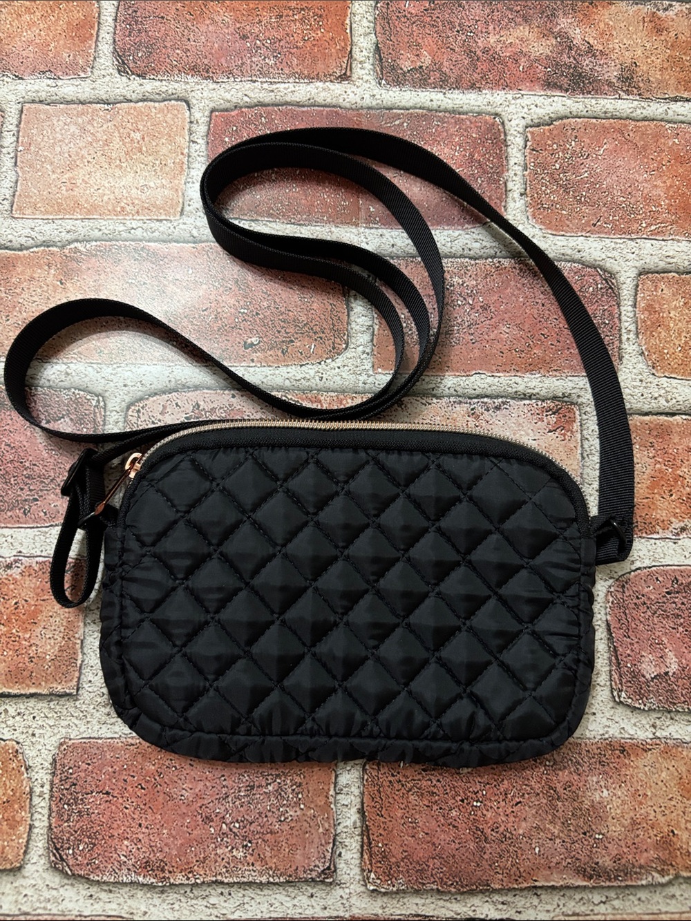 My Tagalongs Quilted Black Crossbody Bag - Lightweight Everyday Shoulder Bag